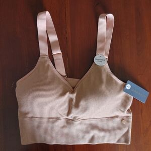 Danskin Ribbed Bralette - Light Peach 2XL US (356) NWT